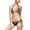 Boho Wave Triangle Bikini — Women's Patterned String Swimsuit #hfs76499
