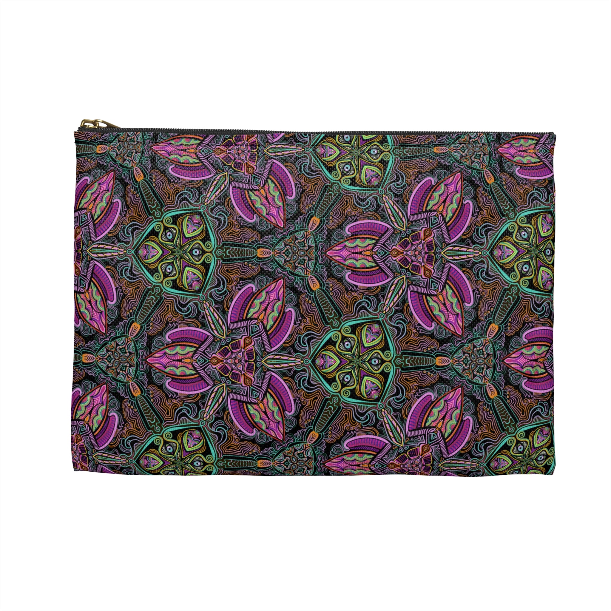 Floral Kaleidoscope Accessory Pouch
