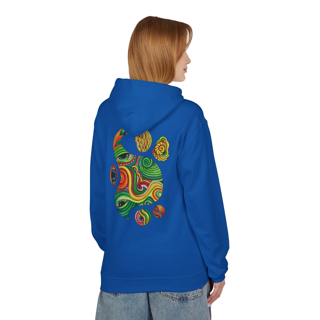 Psychedelic Swirl Hoodie — Colorful Abstract Apple Graphic #j64298