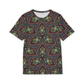 Men's Allover Print Jersey — Retro Kaleidoscope Floral Pattern #gab348