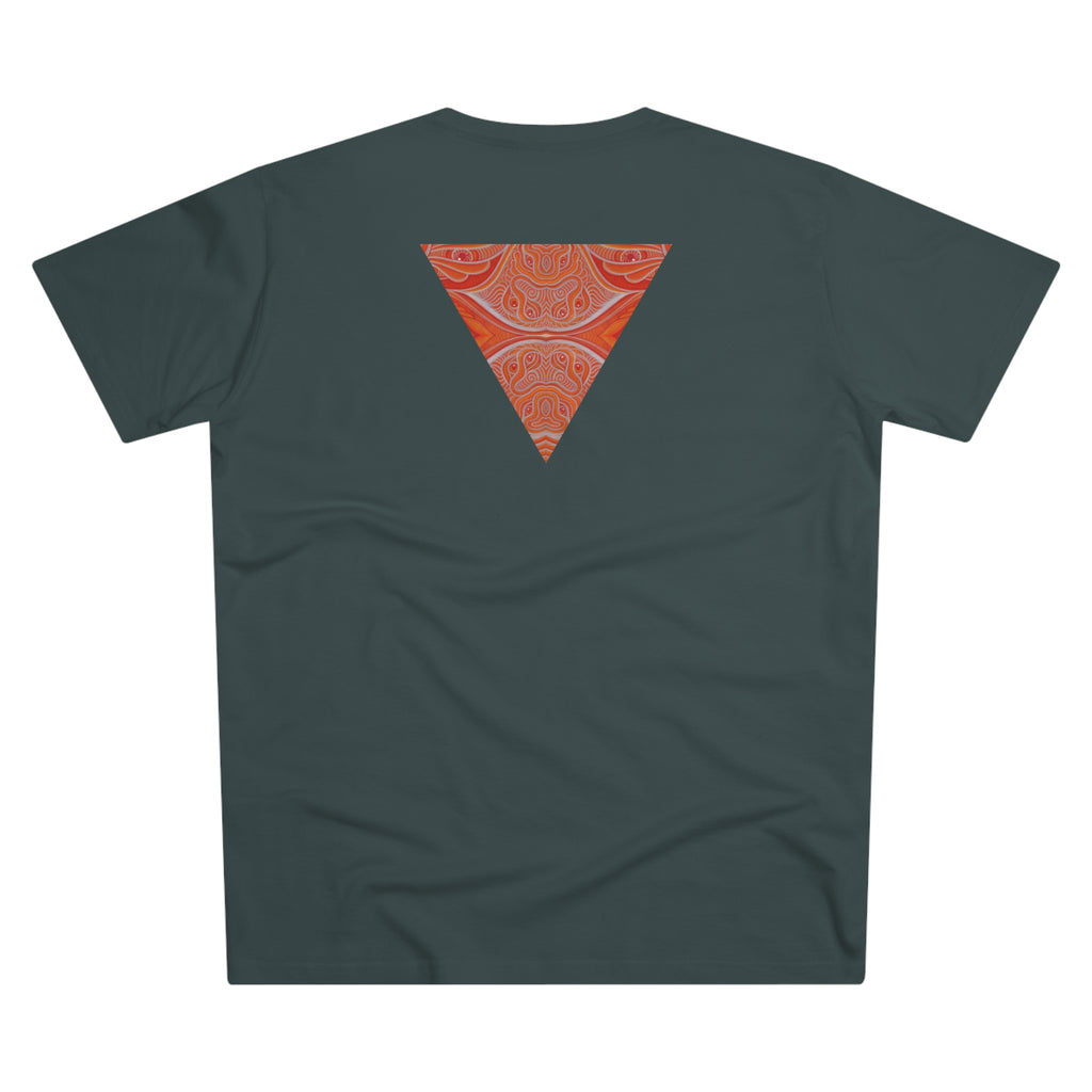 Men's Tee — Red Geometric Triangle Pattern #dm52986