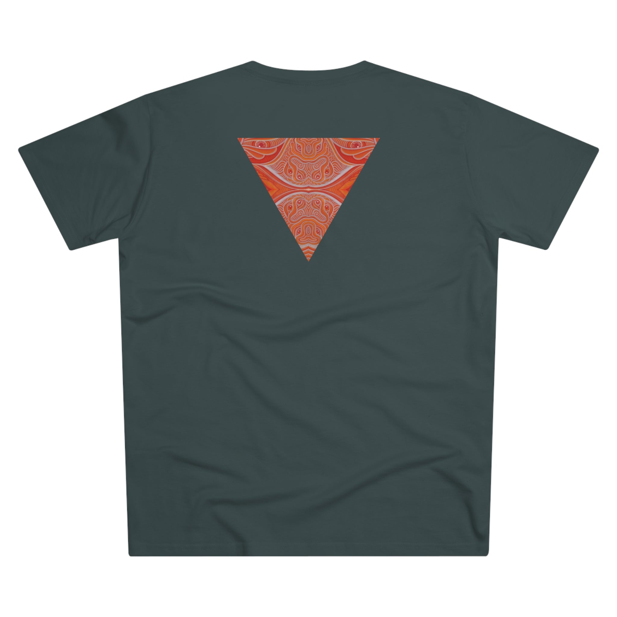 Men's Tee — Red Geometric Triangle Pattern #dm52986