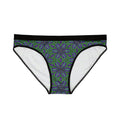 Floral Kaleidoscope Bikini Briefs — Purple & Green Patterned Women's Underwear #y345577