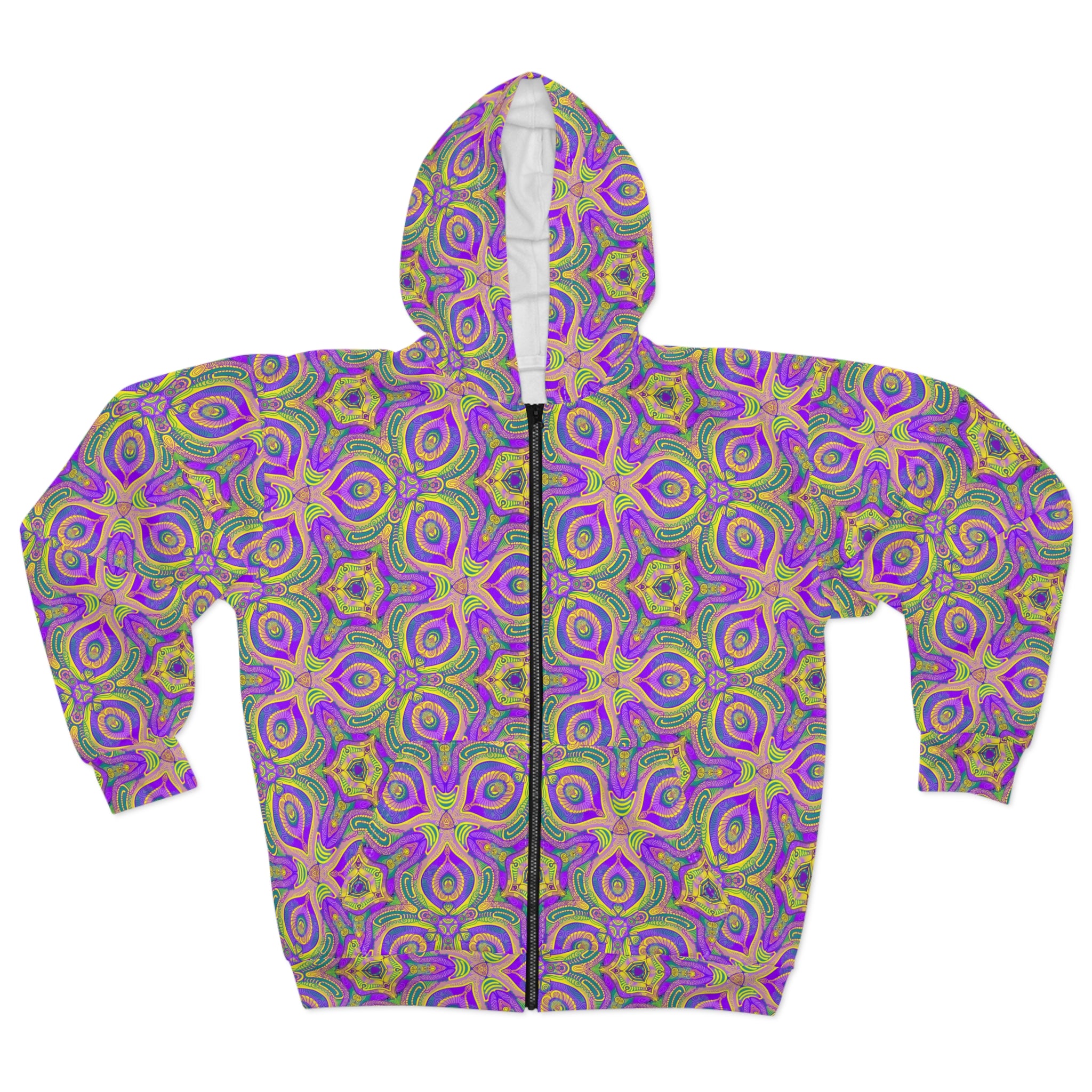 Psychedelic Kaleidoscope Zip Hoodie #f145435