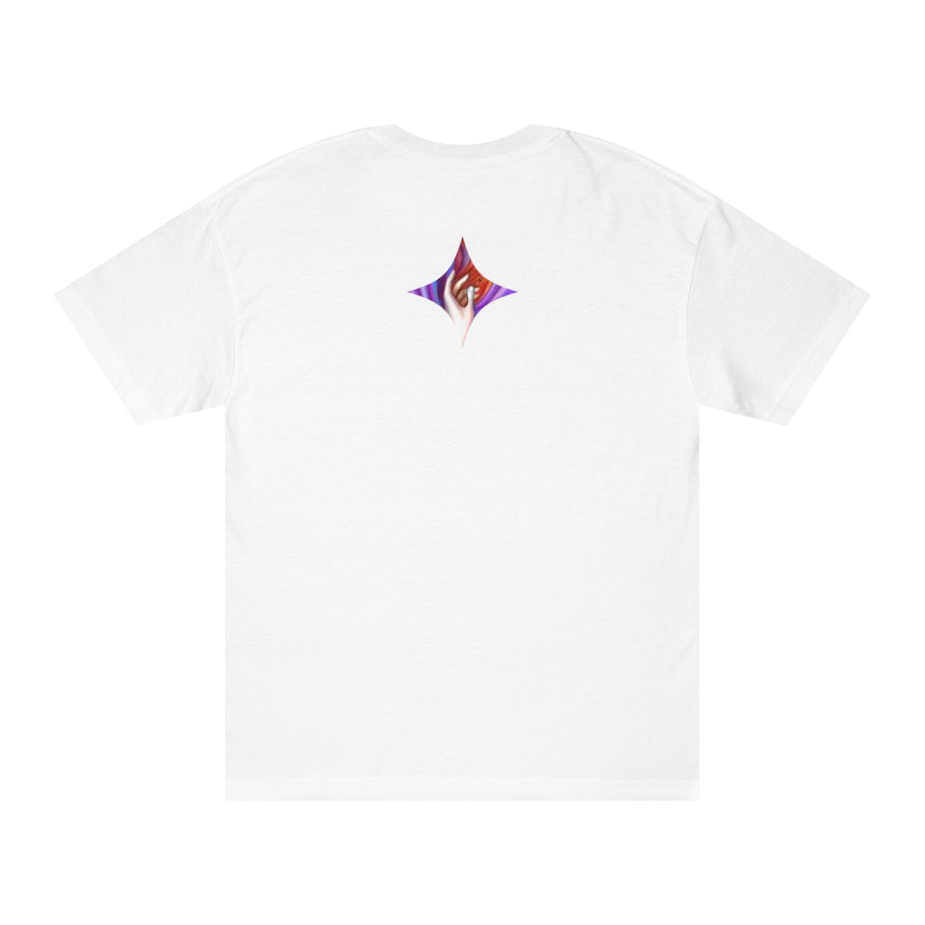 Abstract Starburst Graphic Tee — Colorful Psychedelic Diamond Design #kg8799