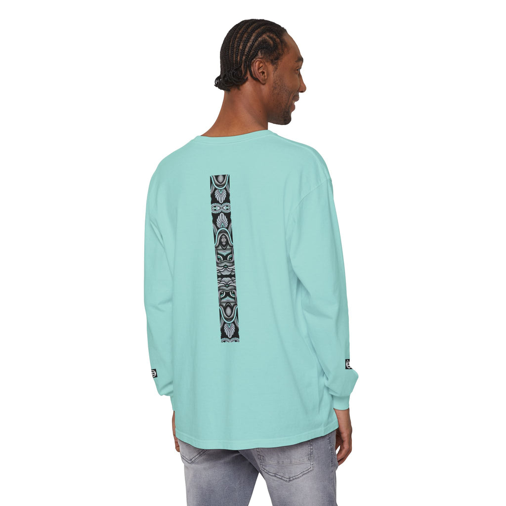 Men's/Women's Long Sleeve T-Shirt — Vertical Geometric Stripe Graphic #kjgd64258
