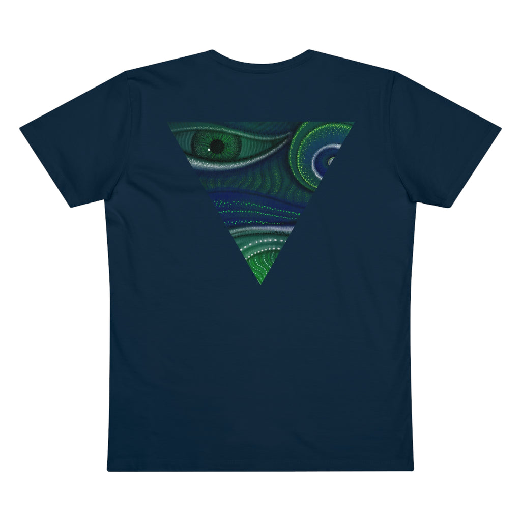 Peacock Eye Triangle V-Neck T‑Shirt #ts3