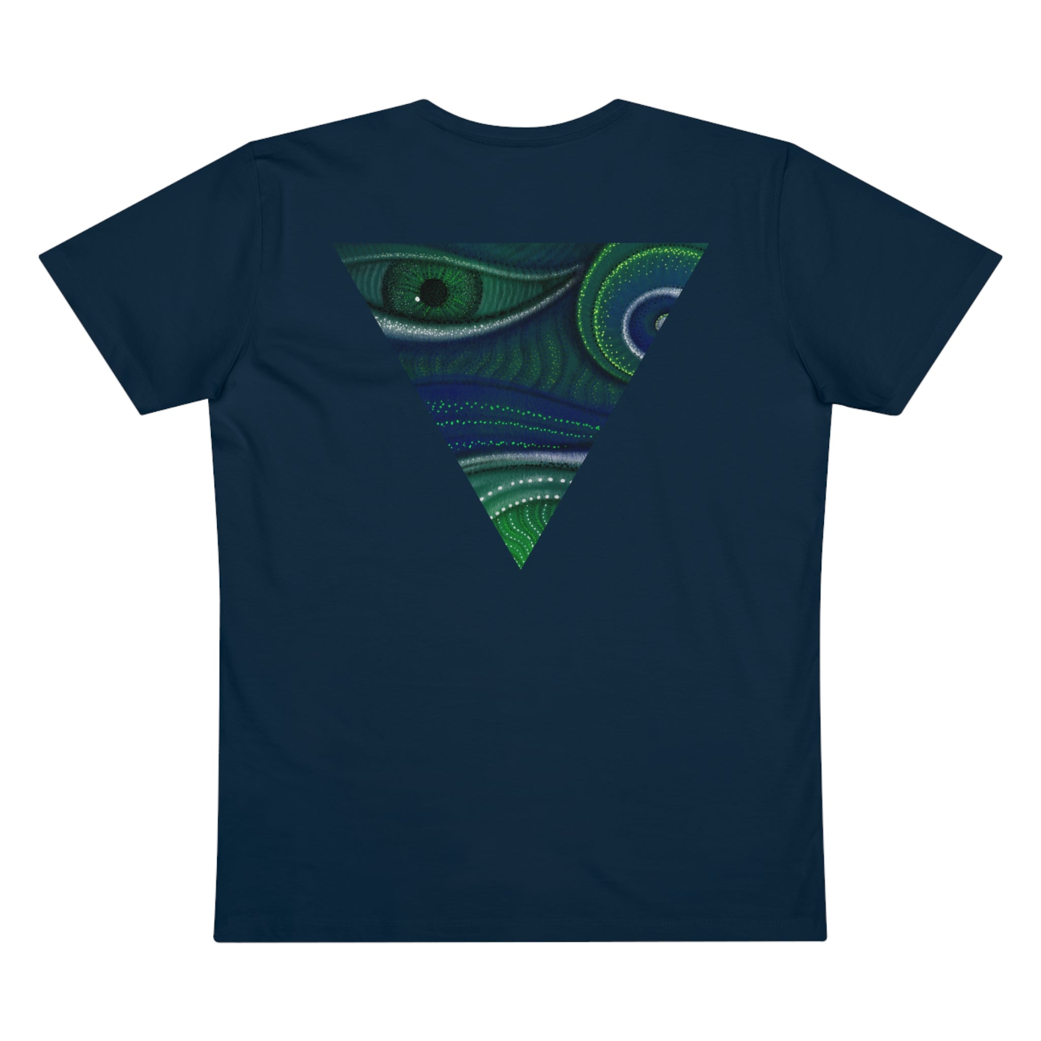 Peacock Eye Triangle V-Neck T‑Shirt #ts3