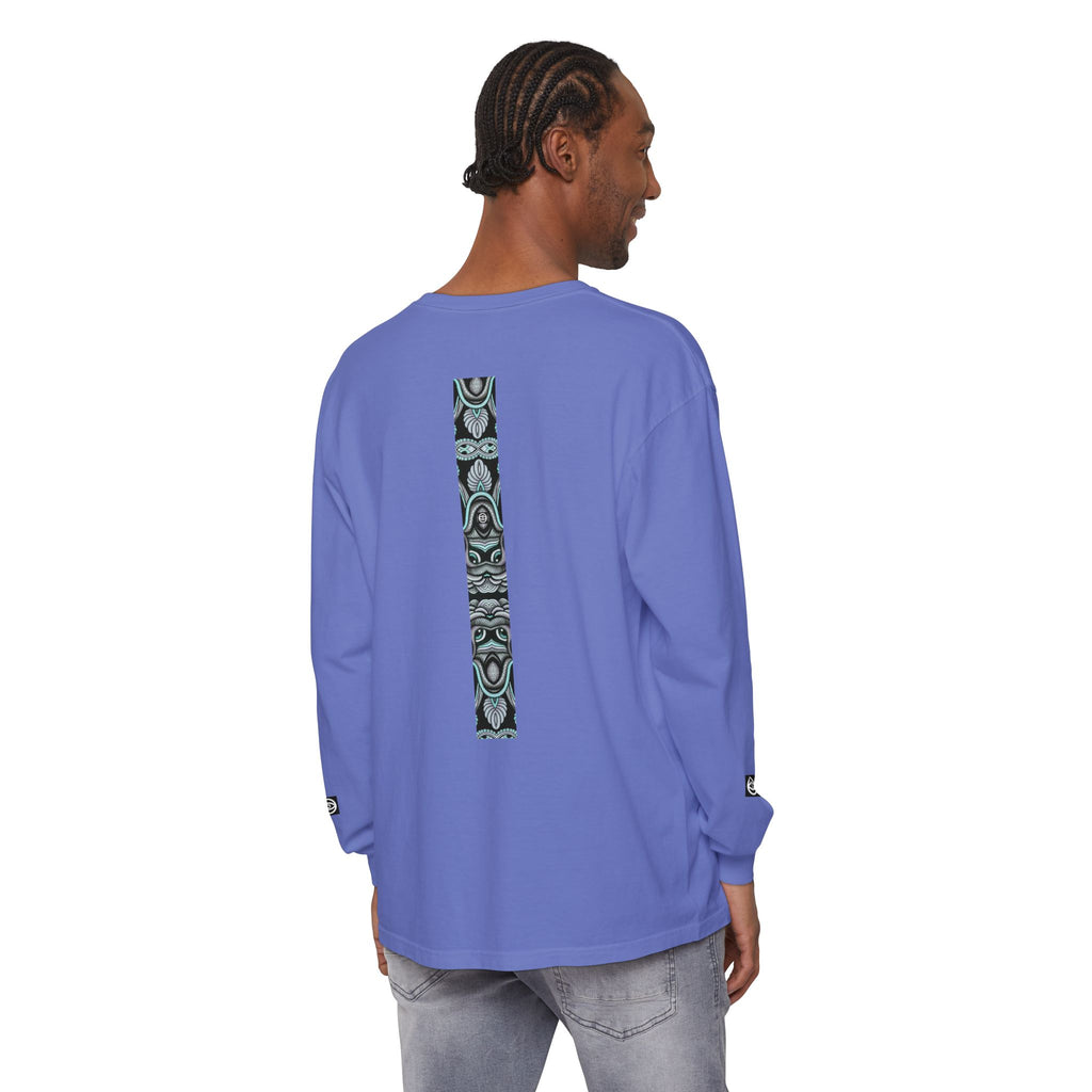 Men's/Women's Long Sleeve T-Shirt — Vertical Geometric Stripe Graphic #kjgd64258