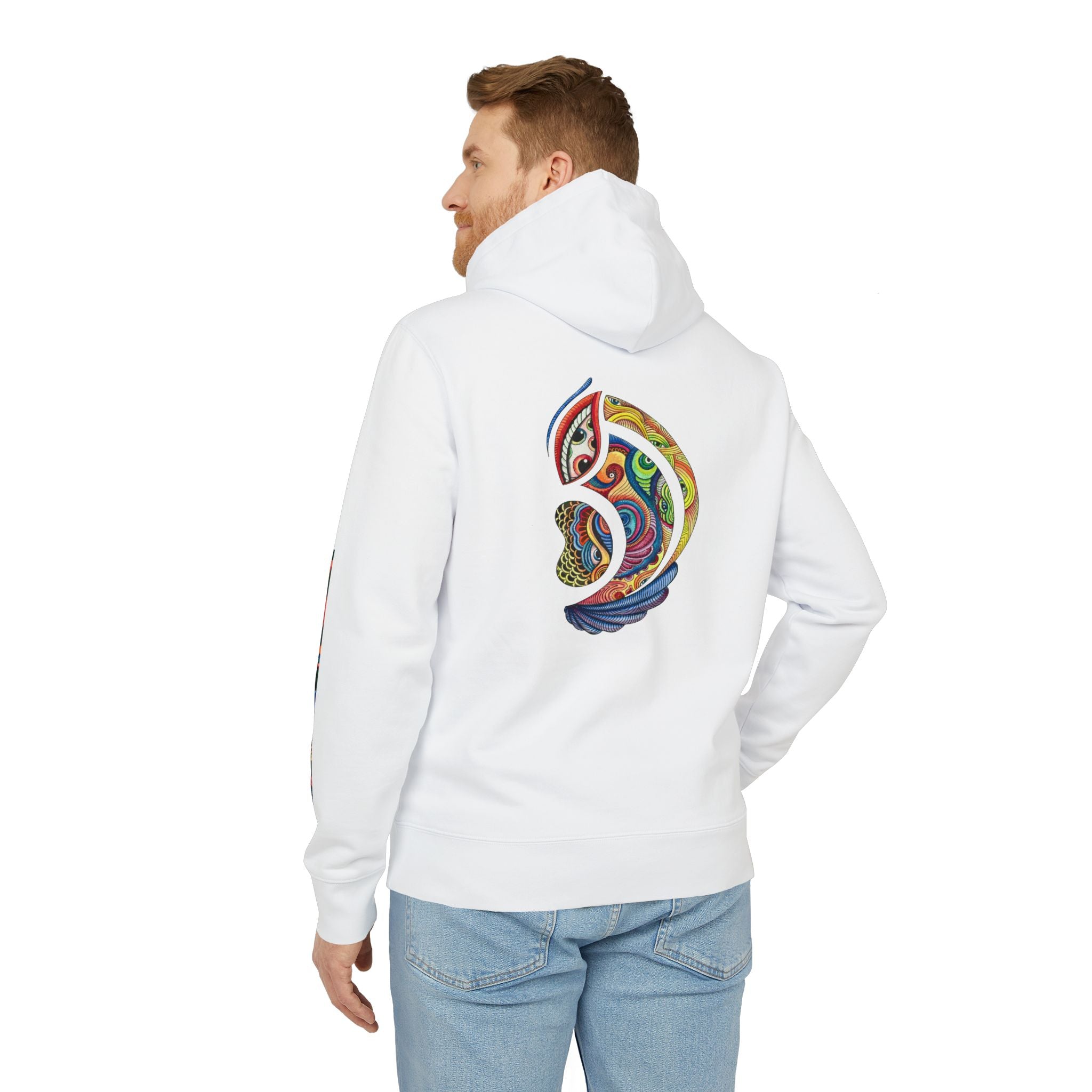 Graphic Hoodie — Colorful Psychedelic Lip & Swirl Design #h4334