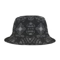 Black Paisley Pattern Bucket Hat - All-Over Print Casual Streetwear #j987557
