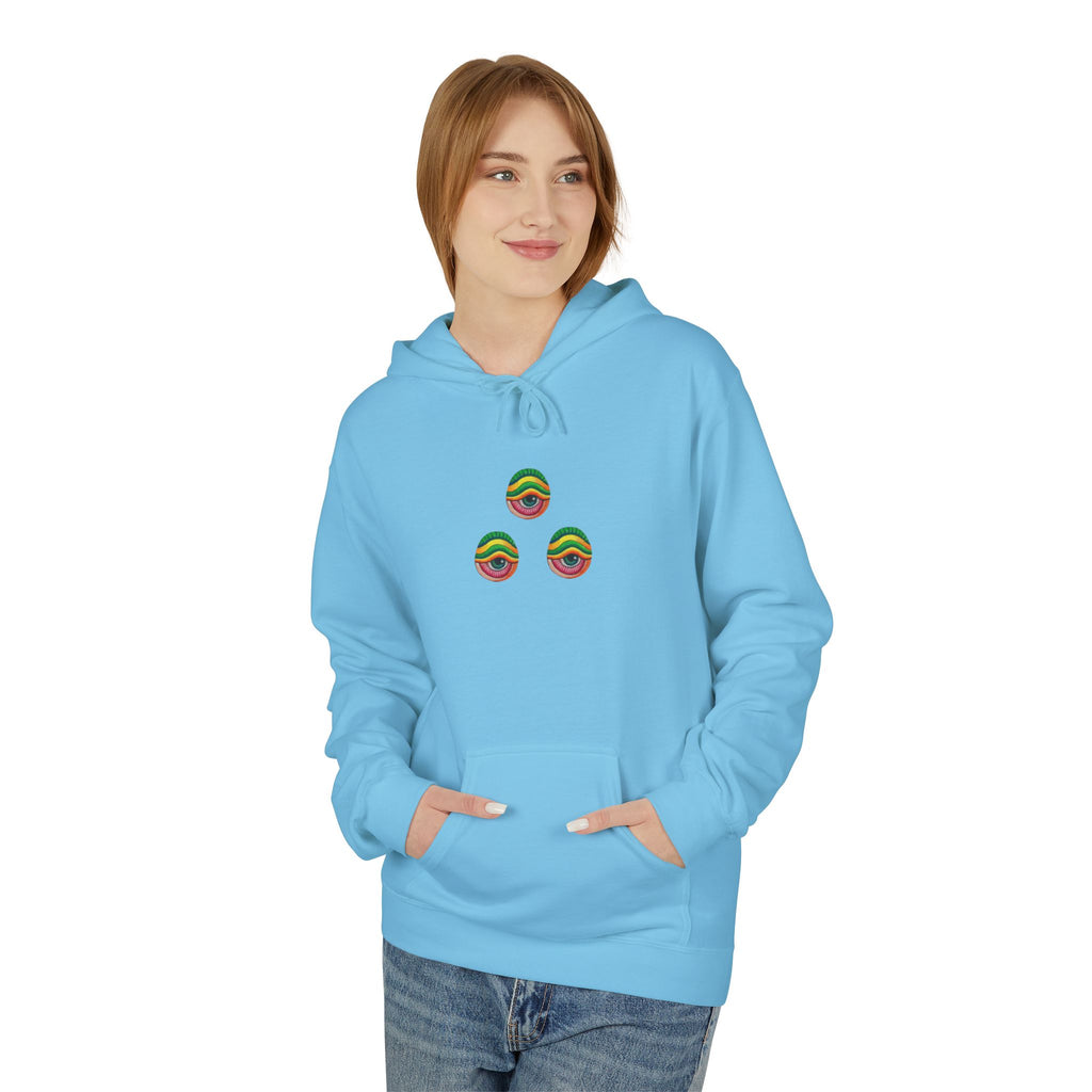 Psychedelic Swirl Hoodie — Colorful Abstract Apple Graphic #j64298