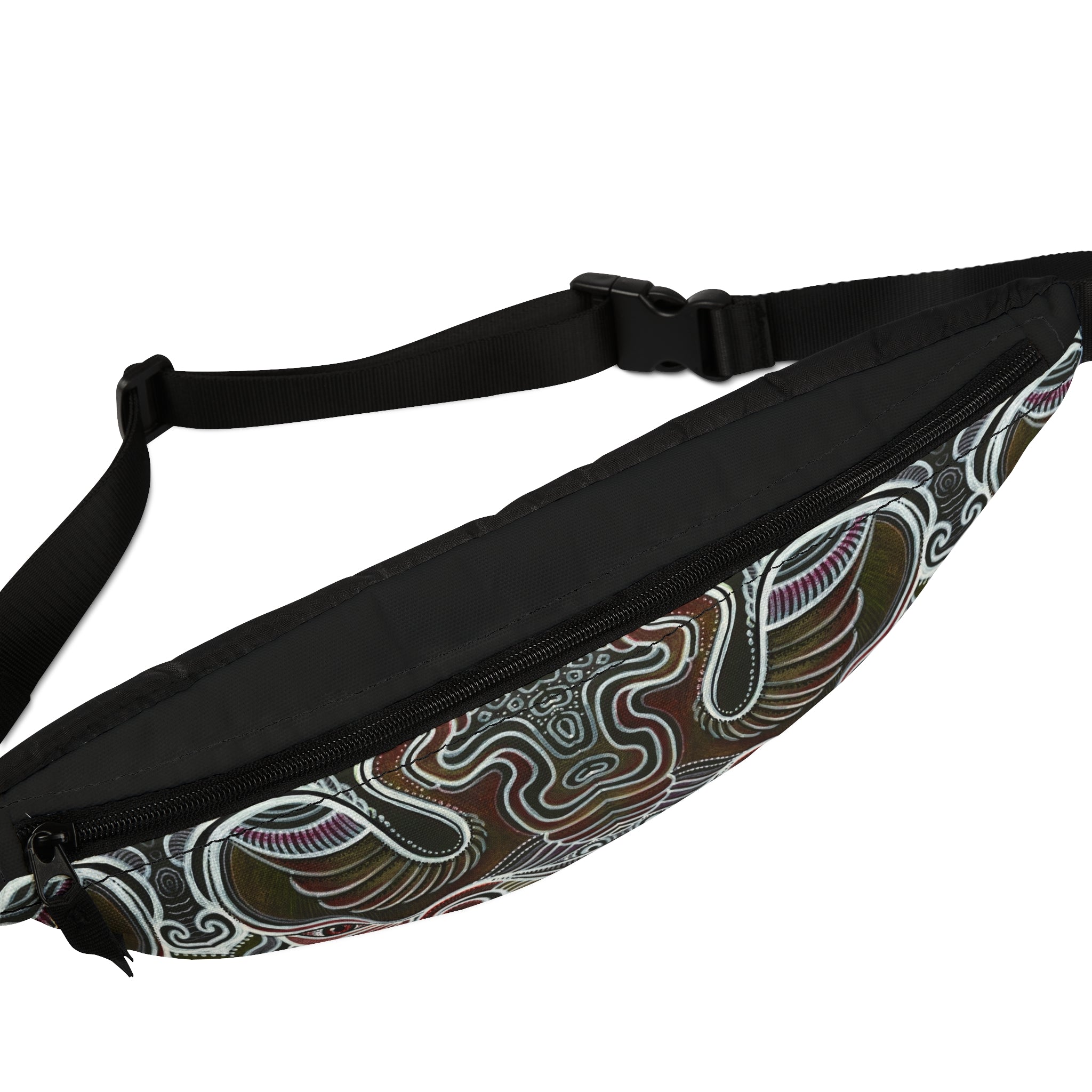 Abstract Swirl Fanny Pack — Boho Festival Waist Bag #fbs234
