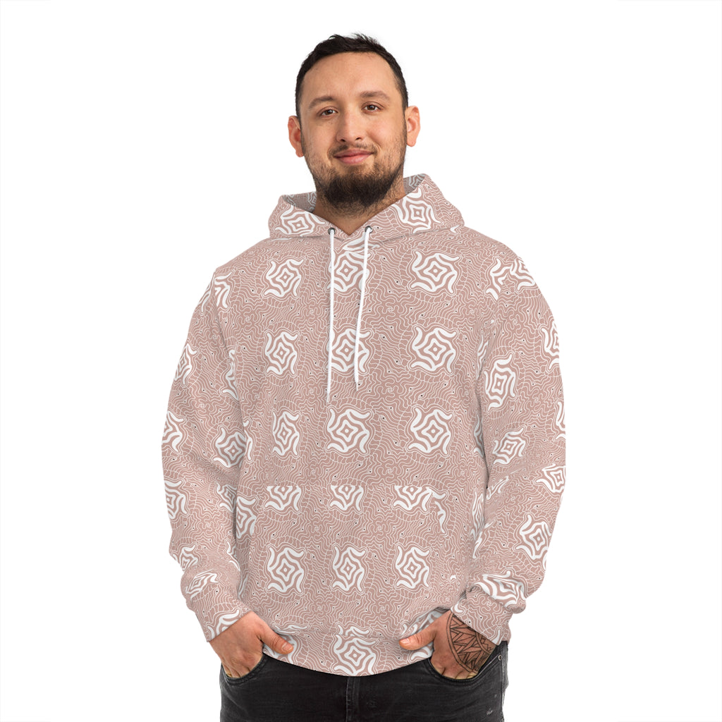 Rose Pattern Hoodie — All-Over Print Floral Fashion Pullover #h087569