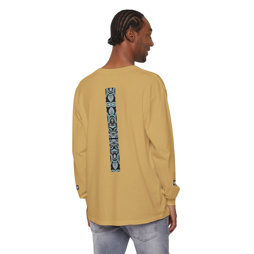 Men's/Women's Long Sleeve T-Shirt — Vertical Geometric Stripe Graphic #kjgd64258
