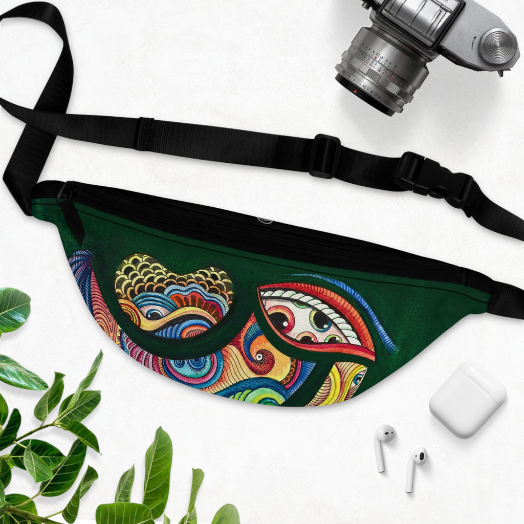 Boho Colorful Eye Print Fanny Pack – Vibrant Festival Waist Bag #as3578