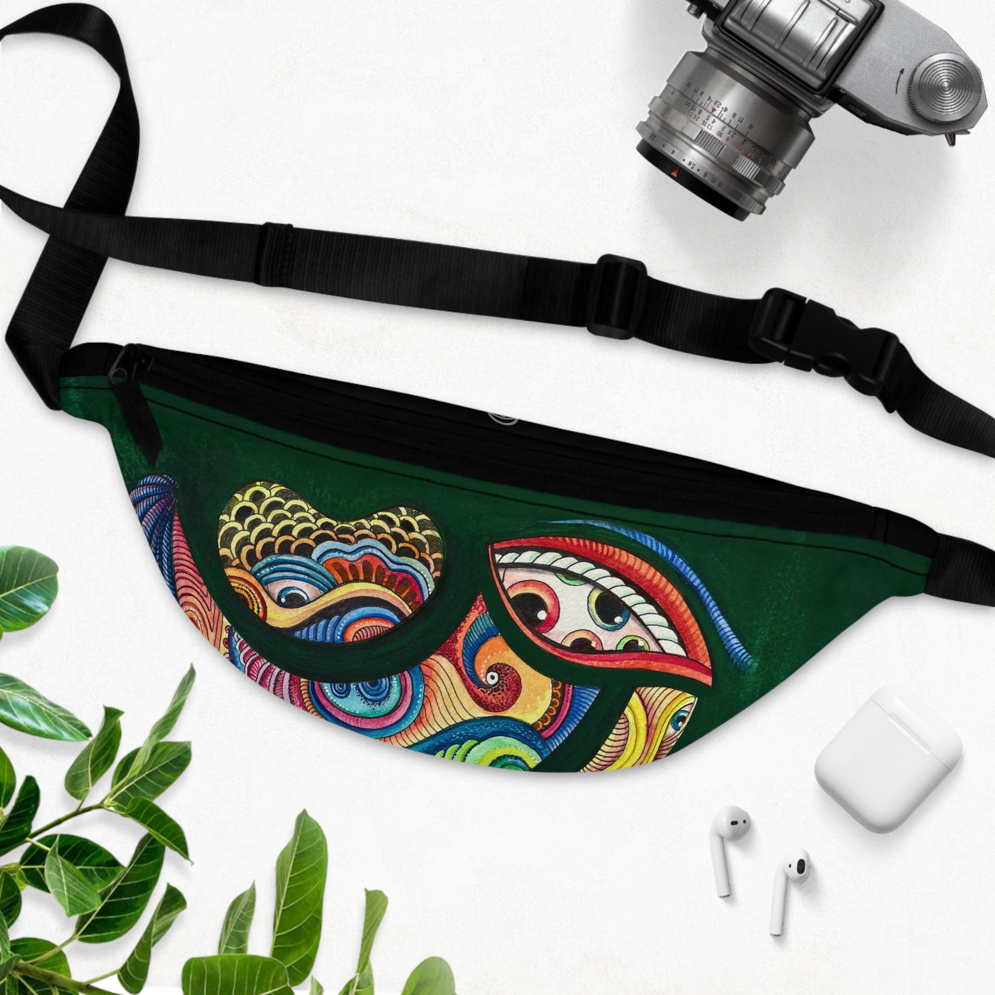 Boho Colorful Eye Print Fanny Pack – Vibrant Festival Waist Bag #as3578