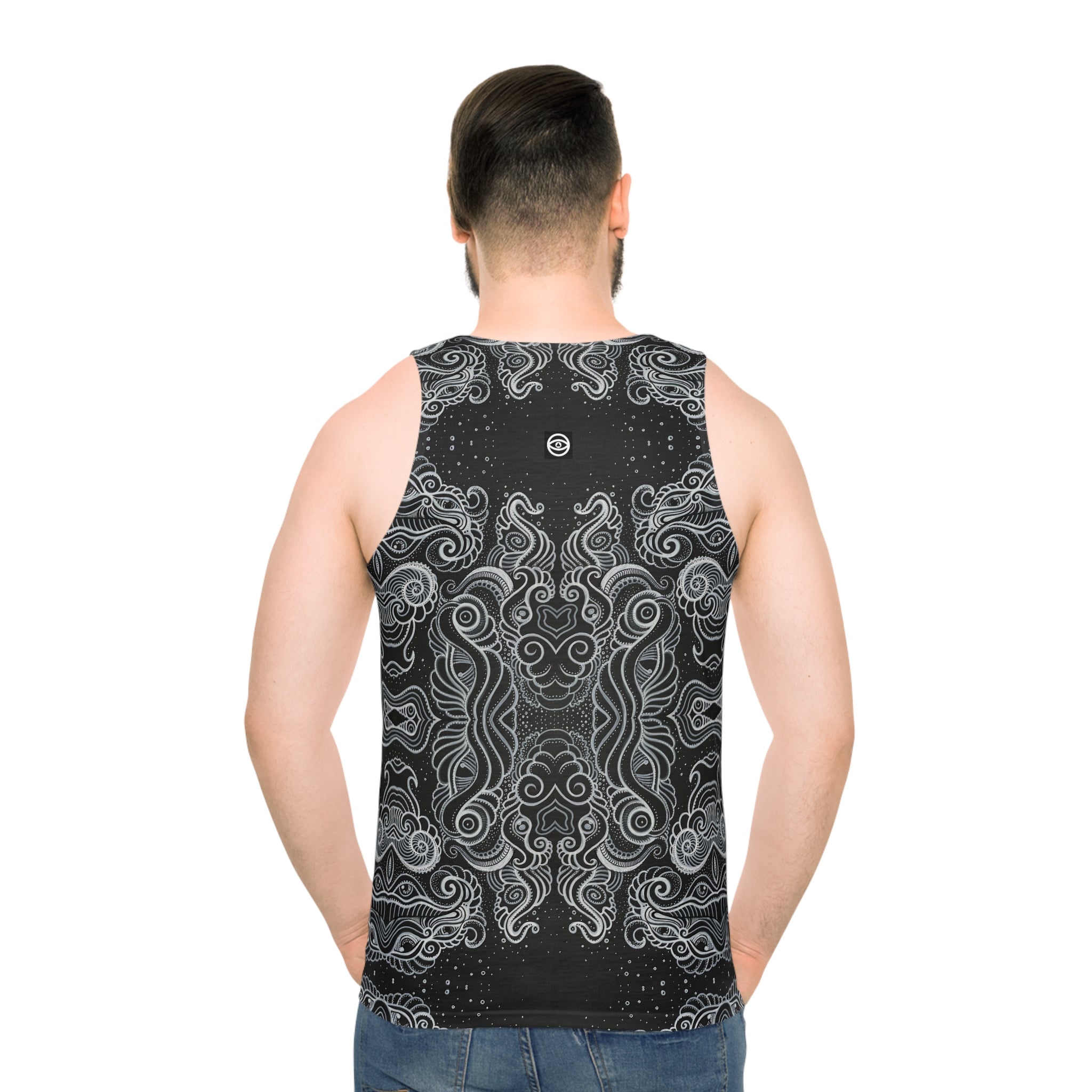 Intricate Black & White Mandala Tank #t23