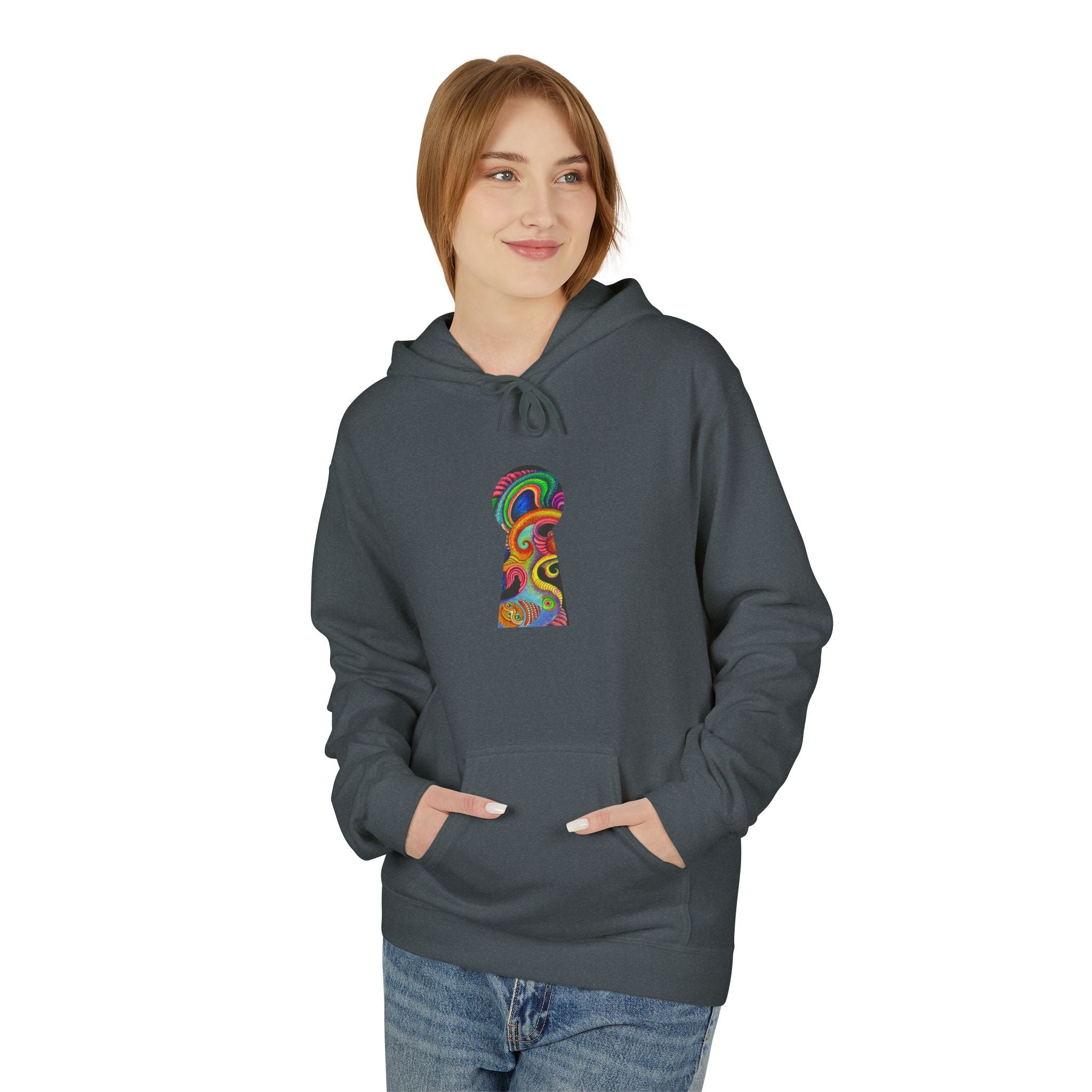 Psychedelic Abstract Snake Hoodie — Colorful Surreal Art Pullover #ggd76467