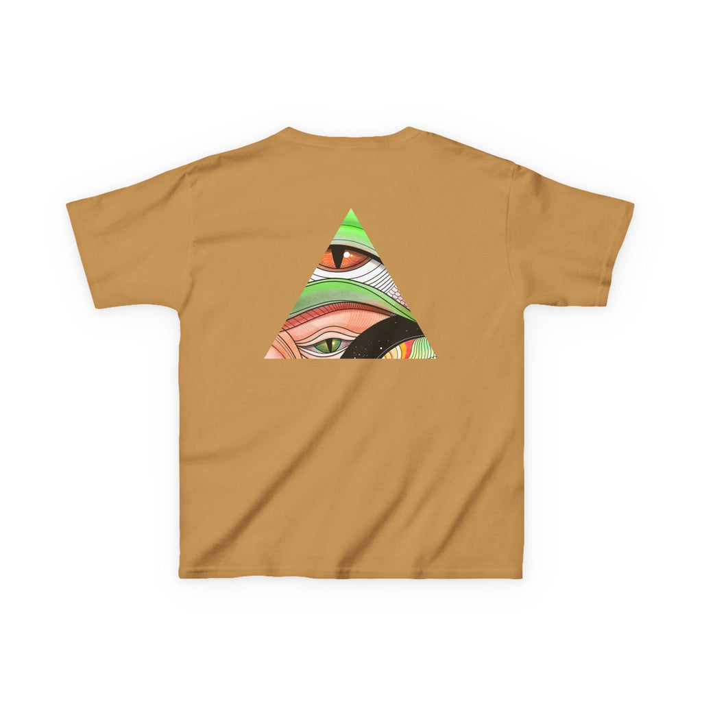 Abstract Eye Pattern Kids Tee | Geometric Star & Triangle Art