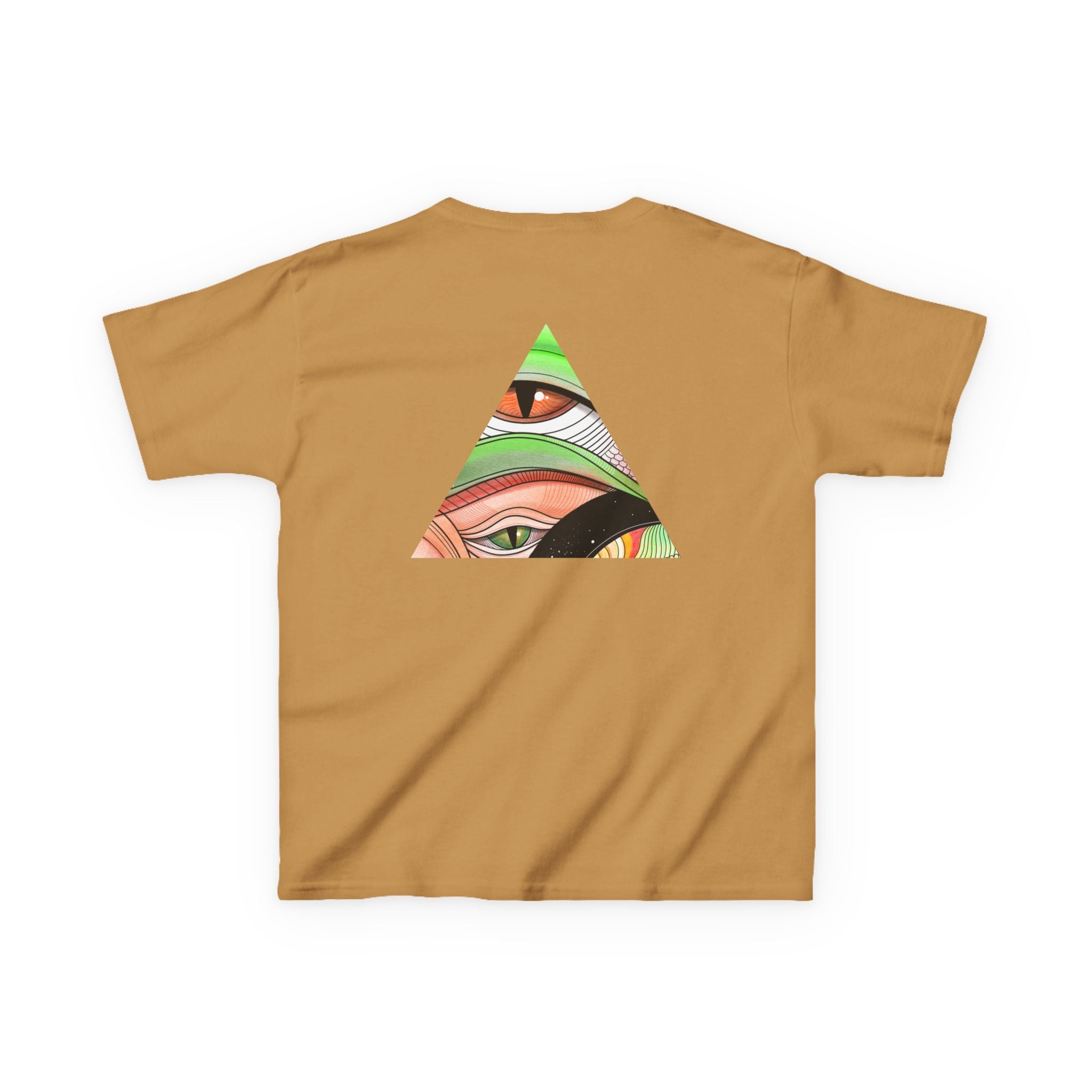 Abstract Eye Pattern Kids Tee | Geometric Star & Triangle Art