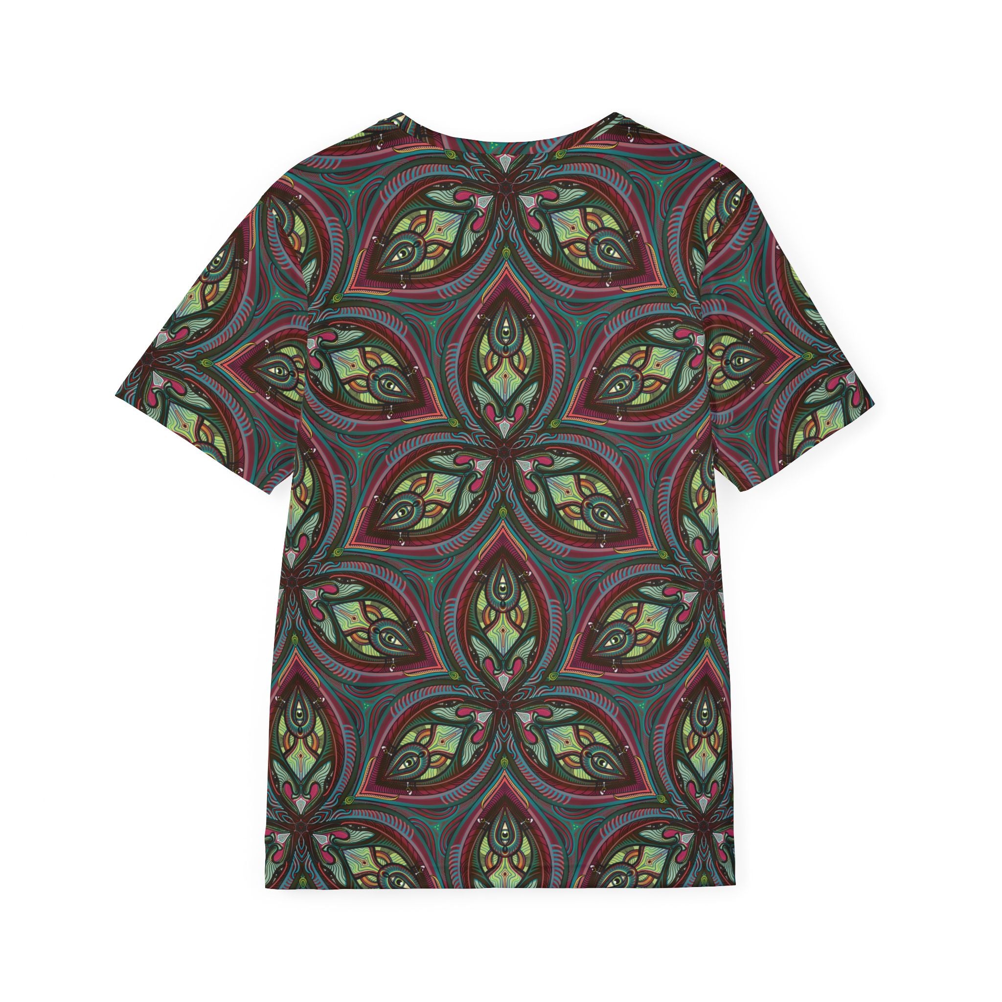 Men's Allover Print Jersey — Retro Kaleidoscope Floral Pattern #gab348