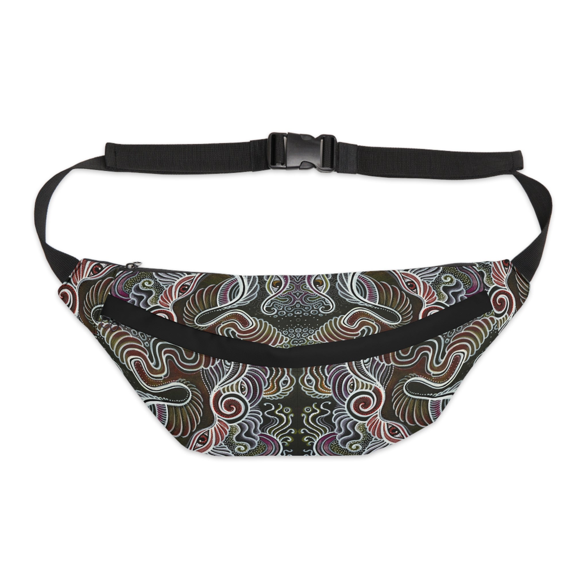 Boho Swirl Large Fanny Pack — Patterned Festival Waist Bag #fp21
