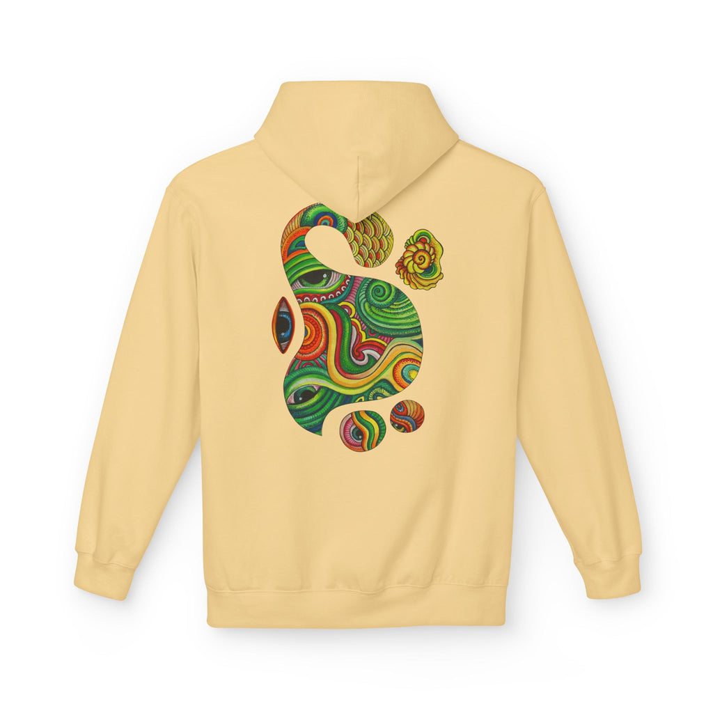 Psychedelic Swirl Hoodie — Colorful Abstract Apple Graphic #j64298