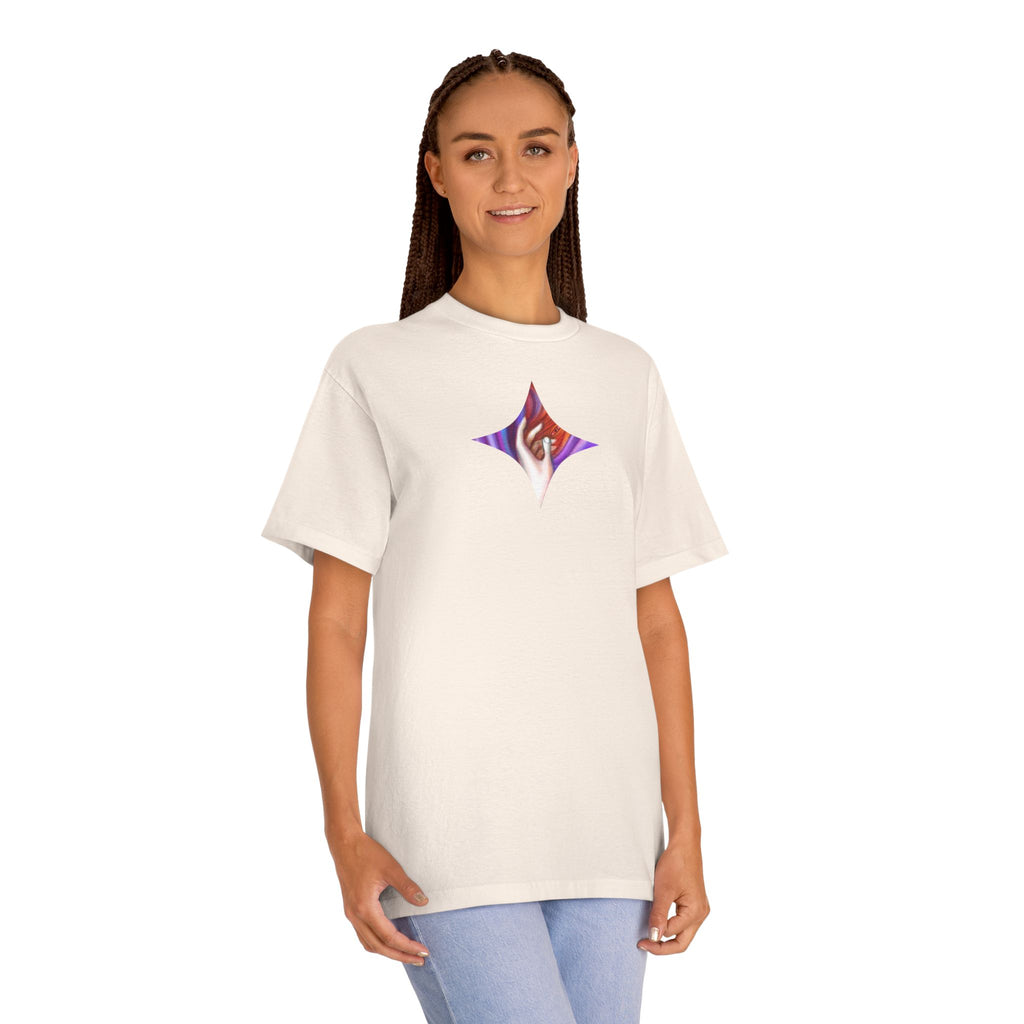 Abstract Starburst Graphic Tee — Colorful Psychedelic Diamond Design #kg8799