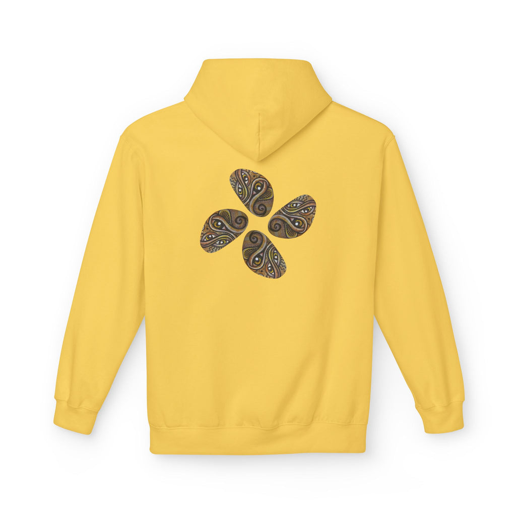 Leaf Pattern Hoodie — Boho Tribal Feather Design Pullover #f8635678