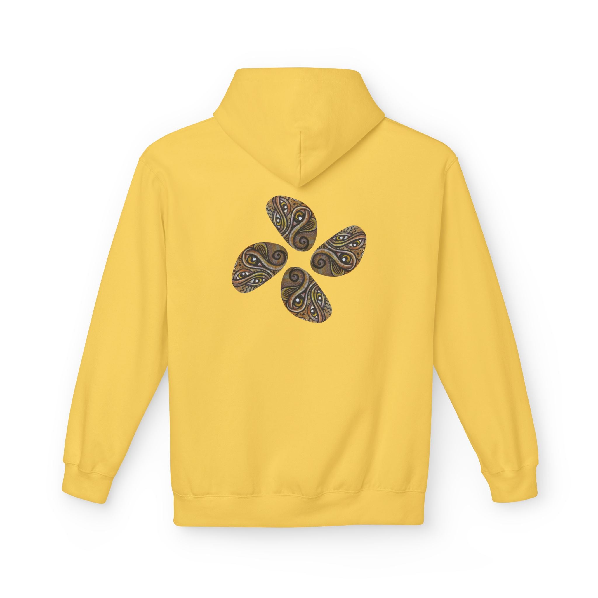 Leaf Pattern Hoodie — Boho Tribal Feather Design Pullover #f8635678