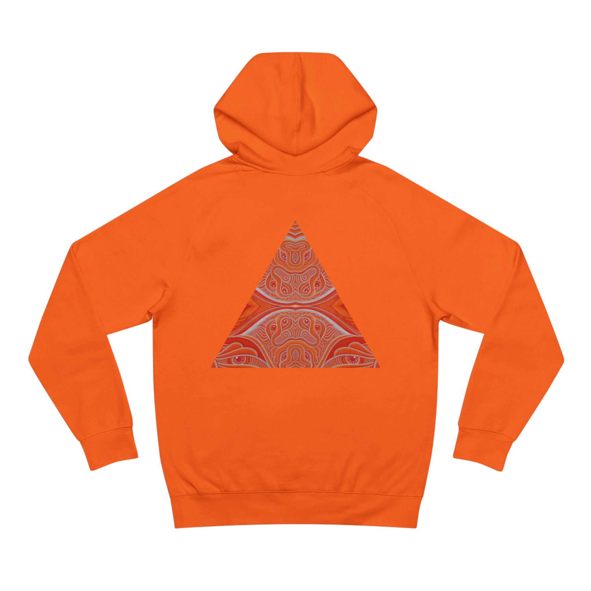 Keyhole & Diamond Pattern Hoodie — Abstract Red Paisley Graphic #yh099879