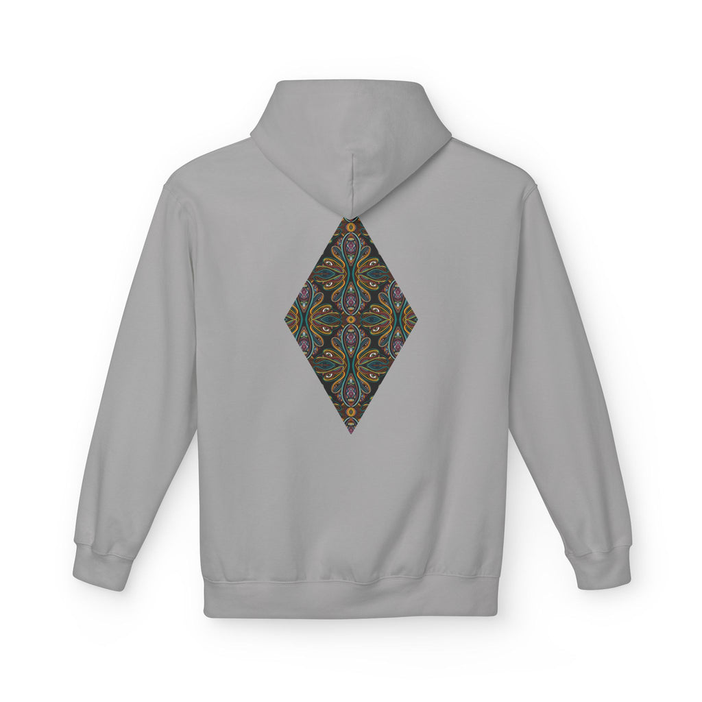 Geometric Mosaic Triangle Hoodie — Decorative Pattern Pullover #i865678