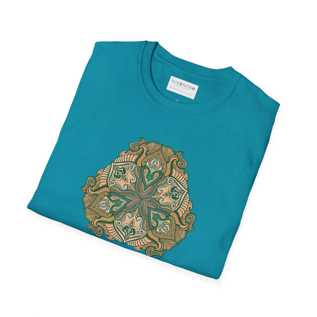 Green Celtic Knot Mandala T-Shirt | Floral Shamrock Pattern