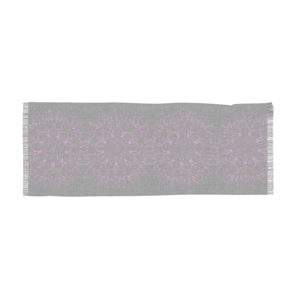 Purple Mandala Light Scarf – Boho Decorative Fringe Scarf #i66280