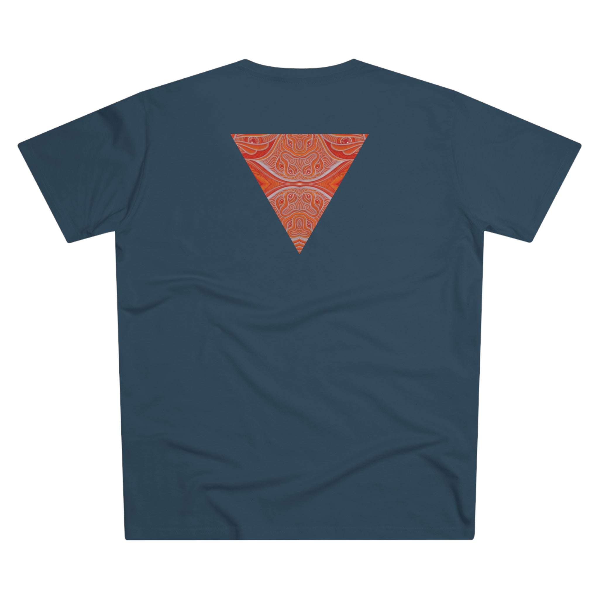 Men's Tee — Red Geometric Triangle Pattern #dm52986