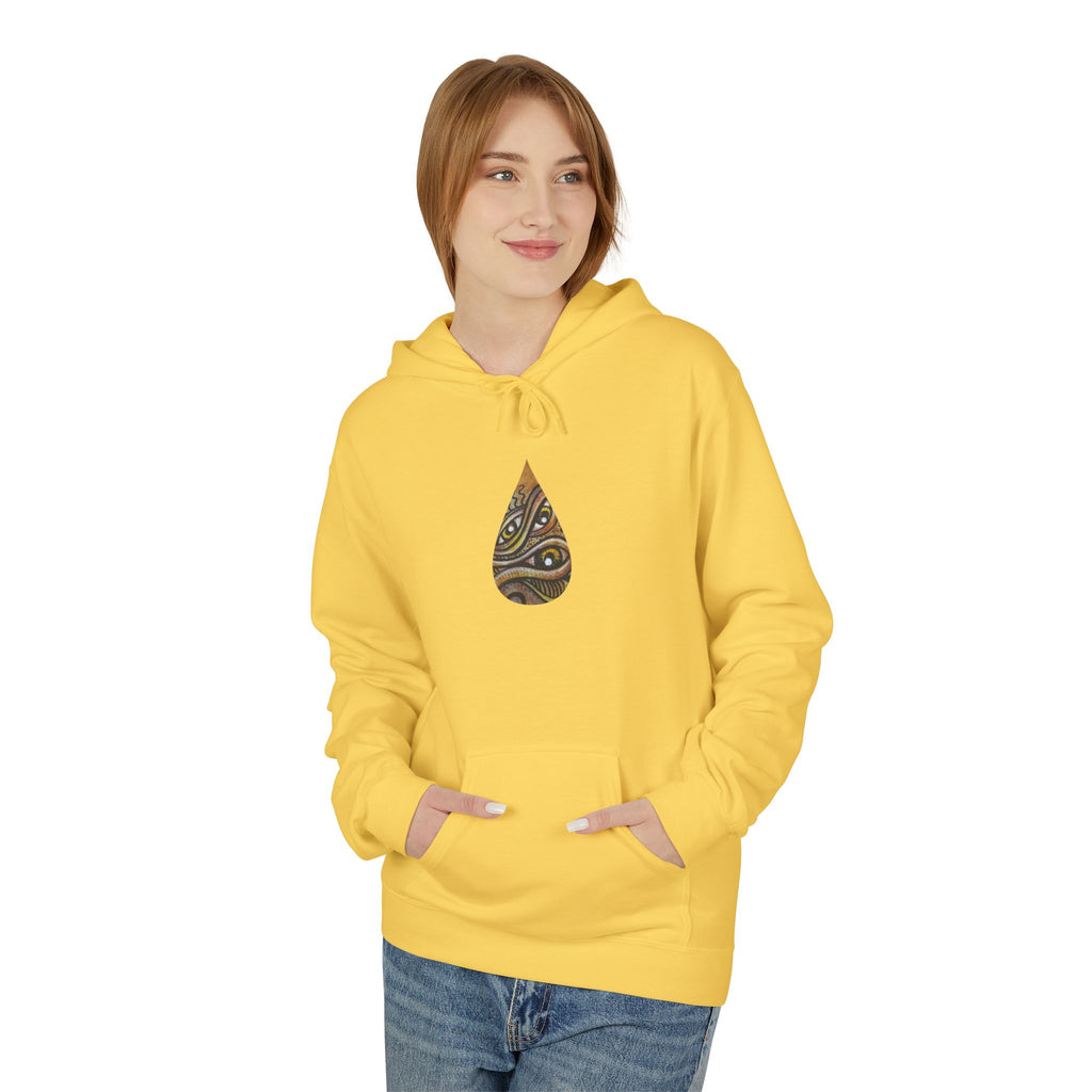 Leaf Pattern Hoodie — Boho Tribal Feather Design Pullover #f8635678
