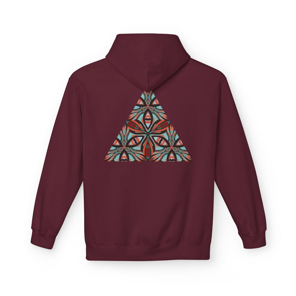 Geometric Kaleidoscope Triangle Hoodie | Symmetrical Abstract Pattern