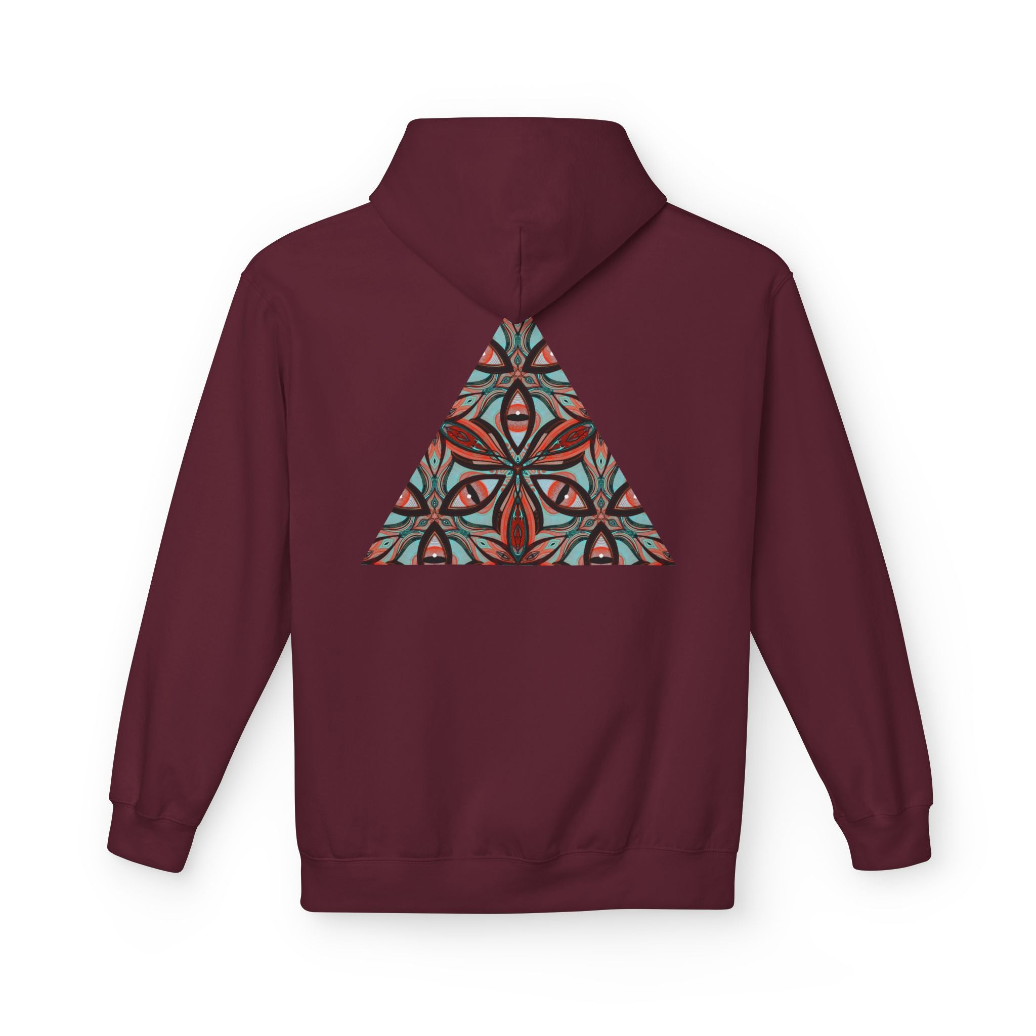 Geometric Kaleidoscope Triangle Hoodie | Symmetrical Abstract Pattern