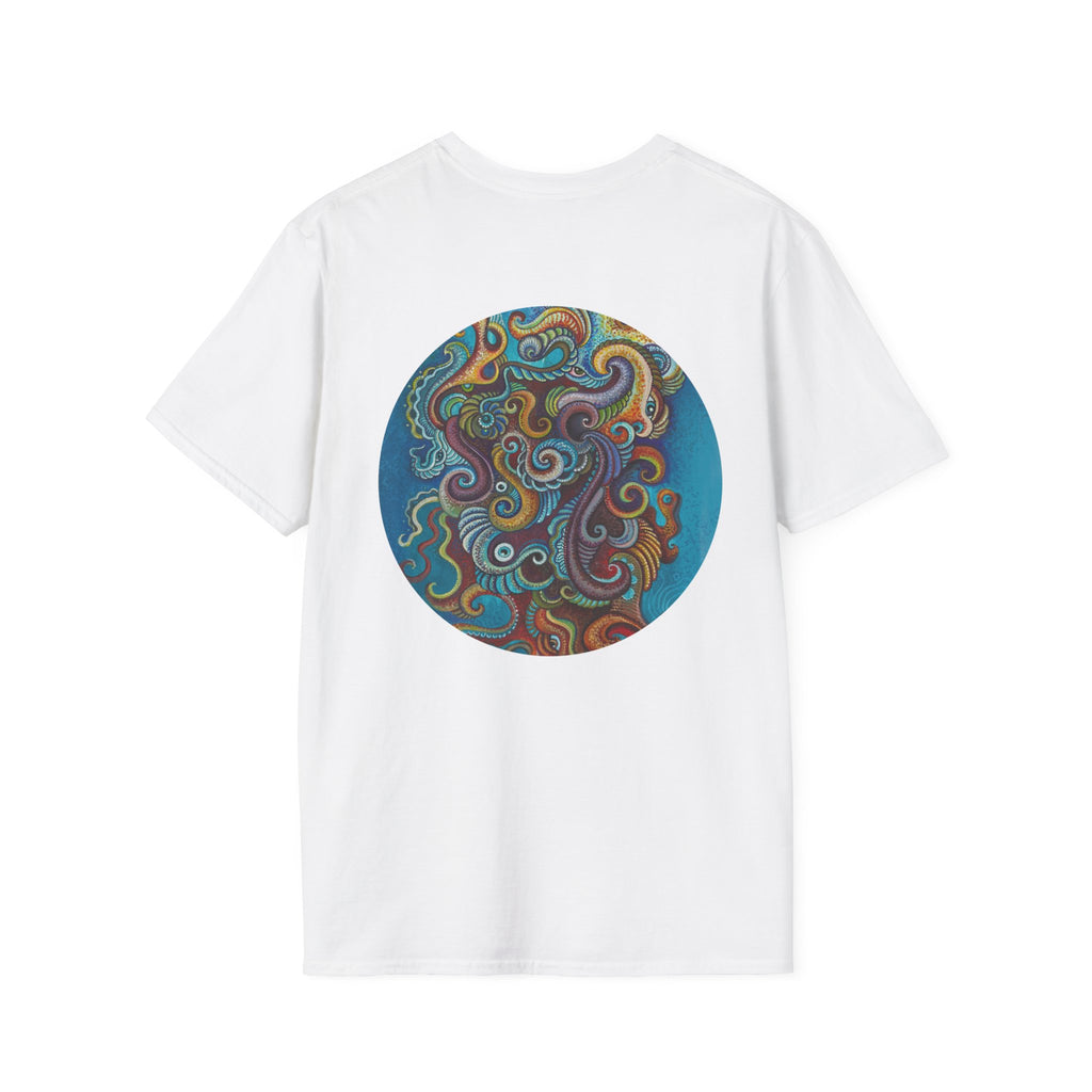 Psychedelic Keyhole T-Shirt — Colorful Swirl Art Tee #tsc8765