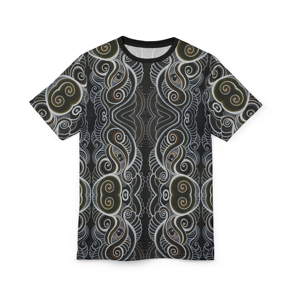 Tribal Spiral All-Over Print Tee — Boho Geometric Pattern #i66321