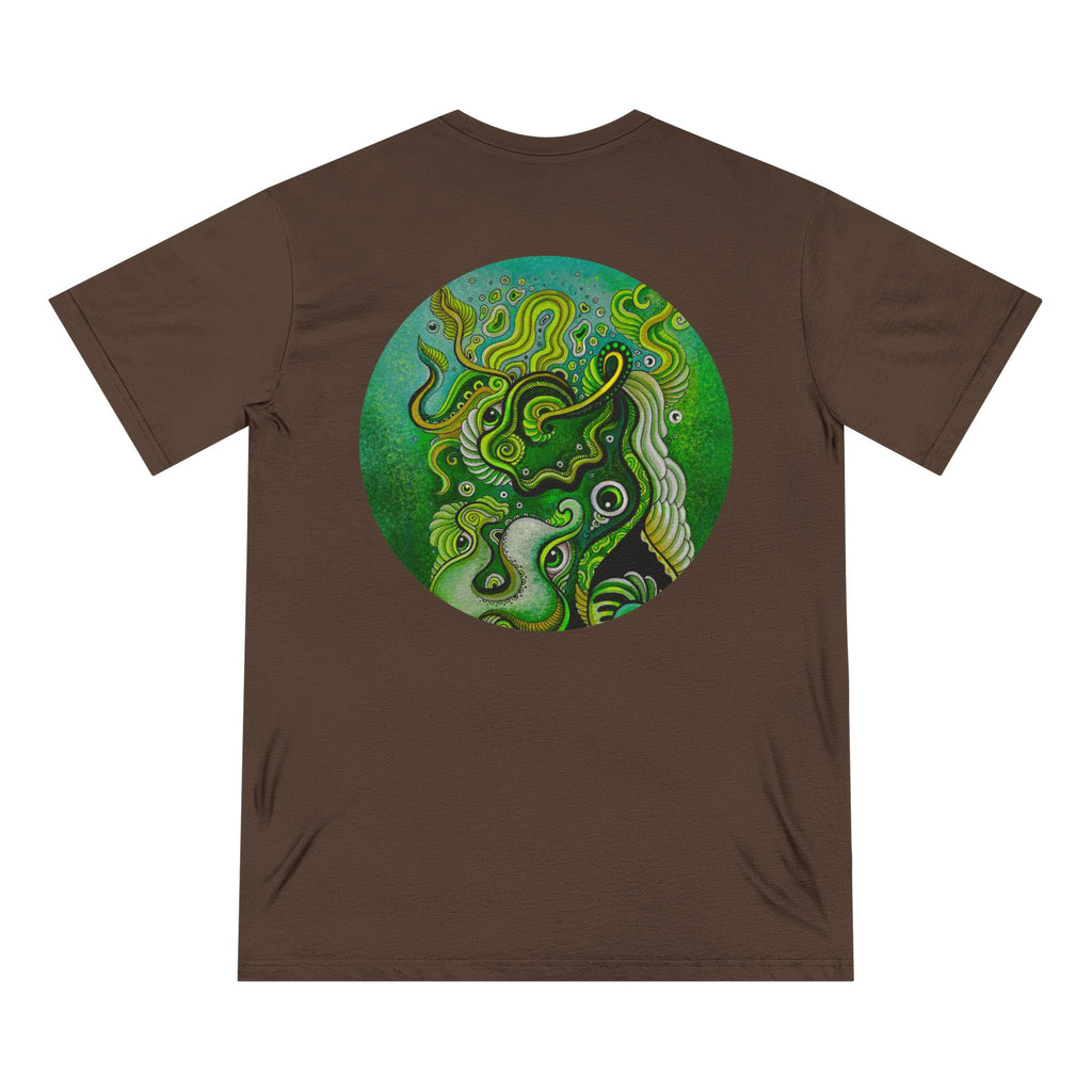 Keyhole Psychedelic T-Shirt — Green Abstract Art Tee #tsg219