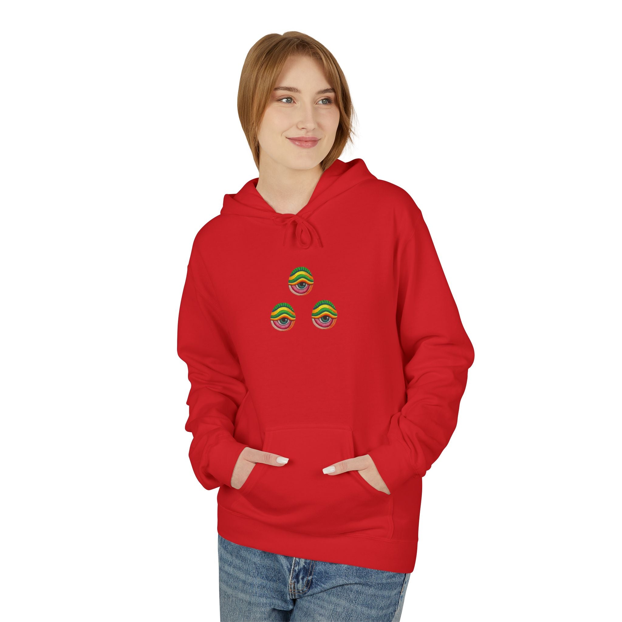 Psychedelic Swirl Hoodie — Colorful Abstract Apple Graphic #j64298