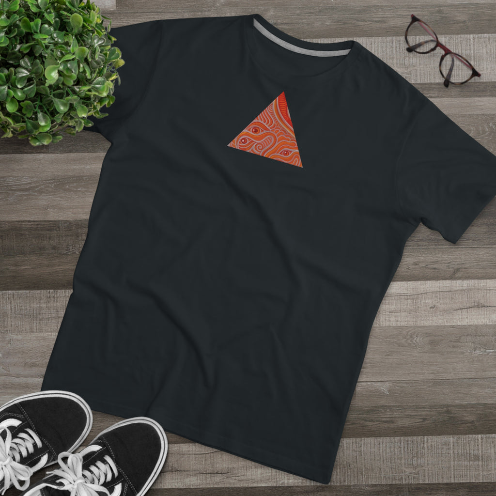 Men's Tee — Red Geometric Triangle Pattern #dm52986