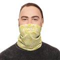 Floral Sunburst Lightweight Neck Gaiter — Yellow Geometric Bandana Scarf #jh67