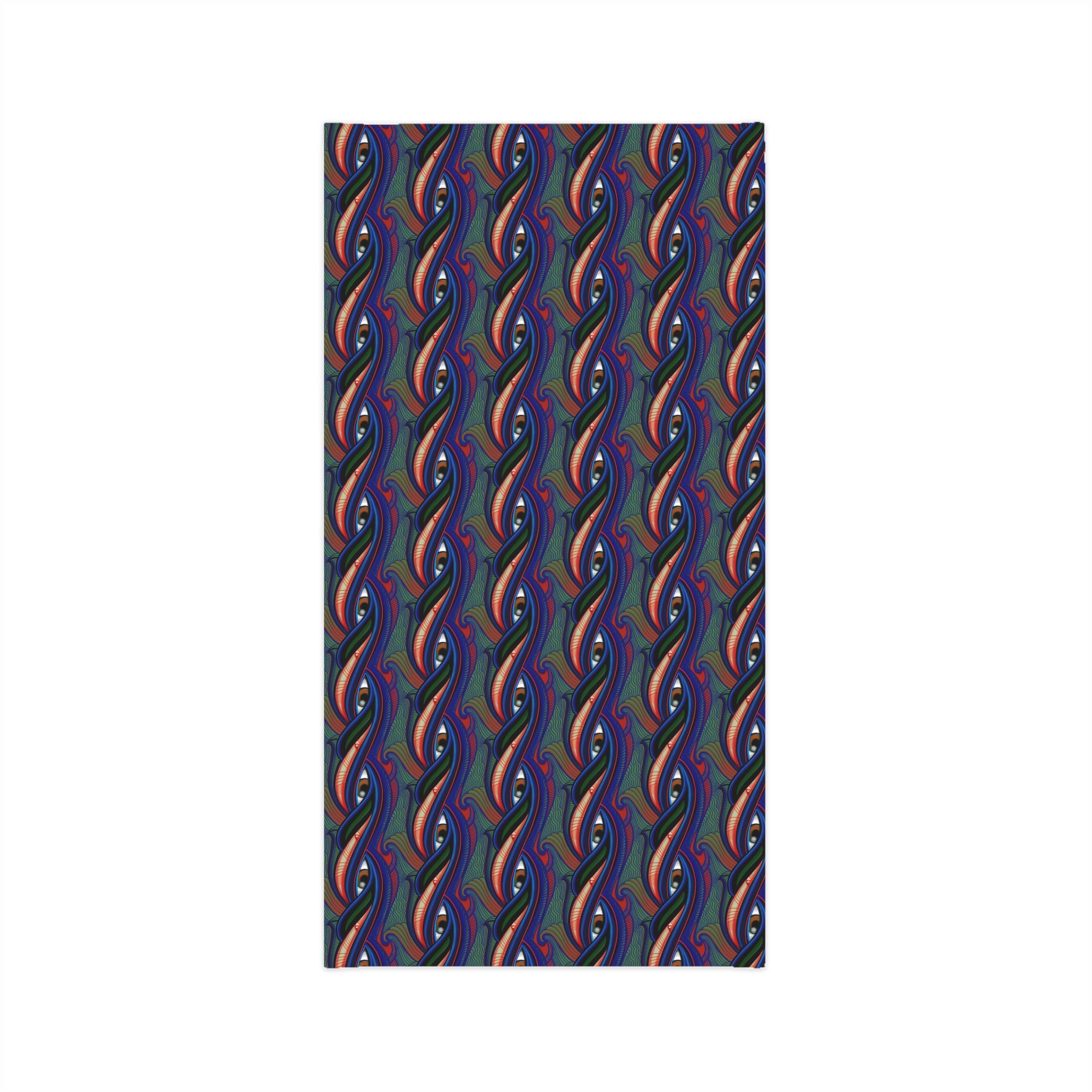 Psychedelic Wave Pattern Midweight Neck Gaiter — Retro Rainbow Paisley Face Covering