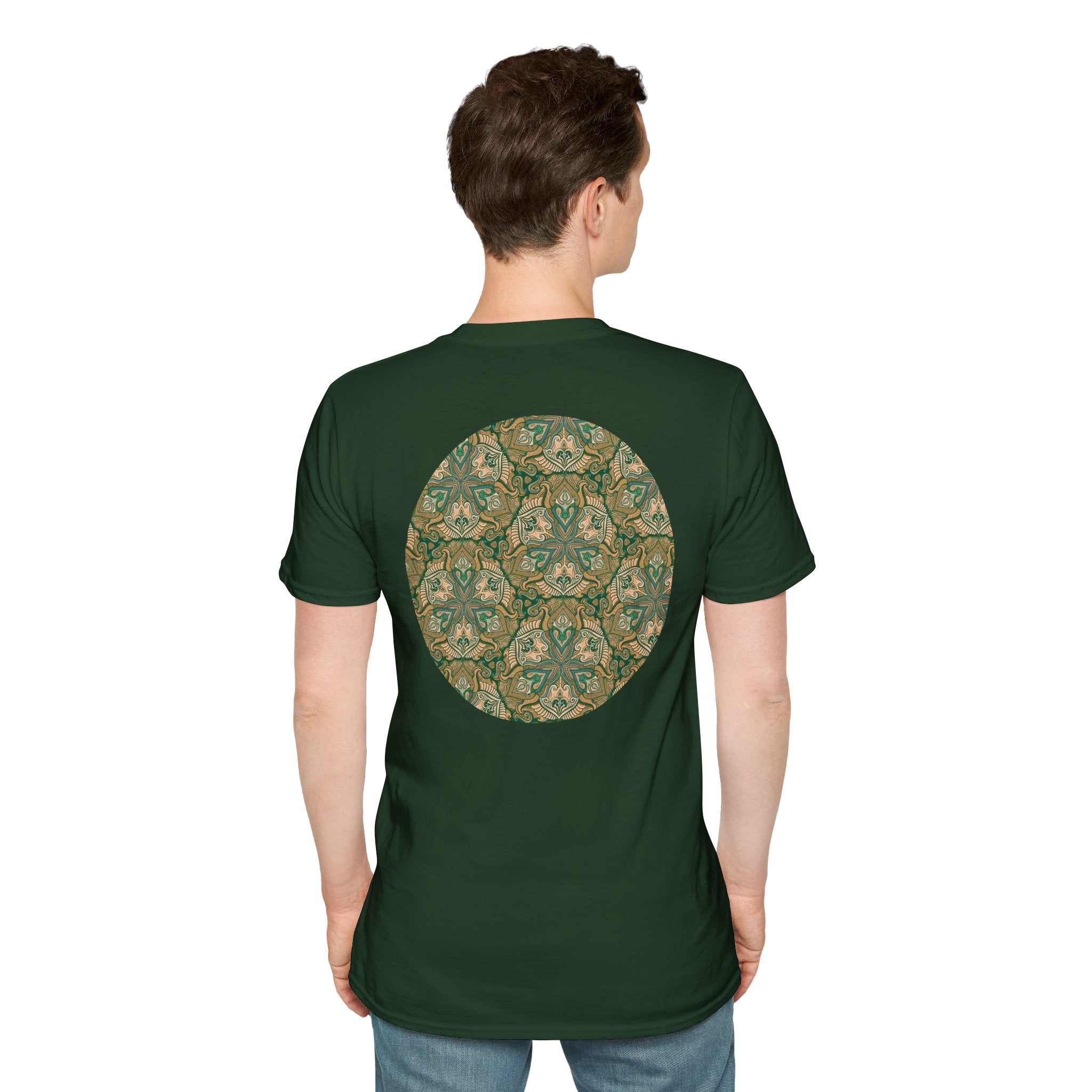 Green Celtic Knot Mandala T-Shirt | Floral Shamrock Pattern