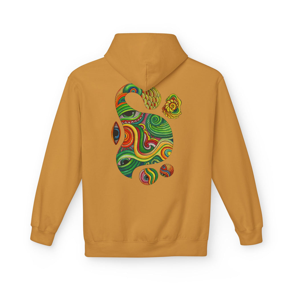 Psychedelic Swirl Hoodie — Colorful Abstract Apple Graphic #j64298