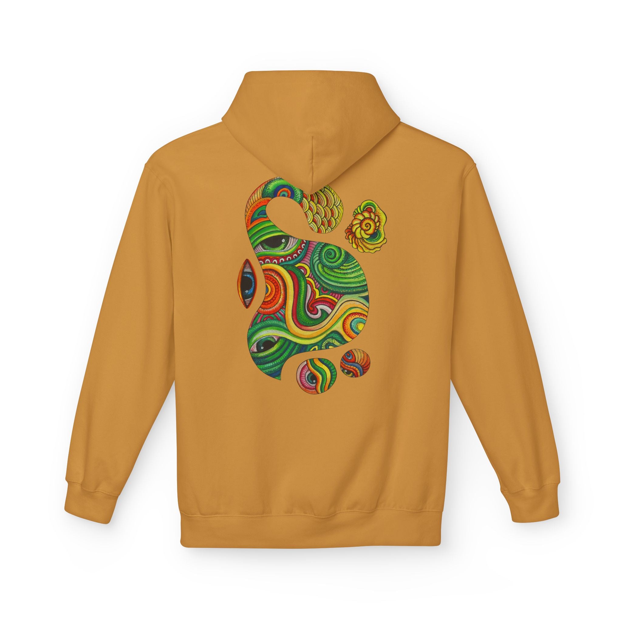 Psychedelic Swirl Hoodie — Colorful Abstract Apple Graphic #j64298