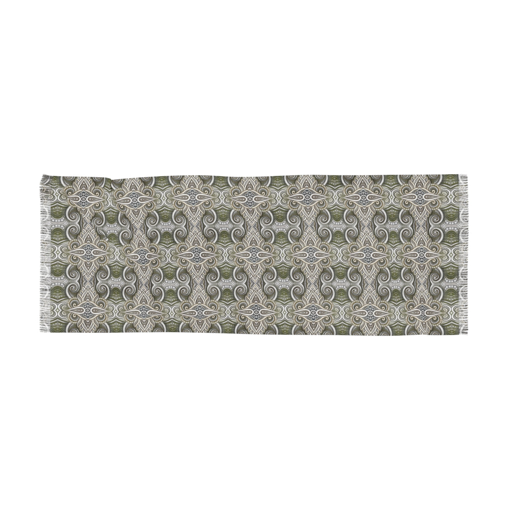 Light Scarf – Neutral Kaleidoscope Patterned Scarf #h53259